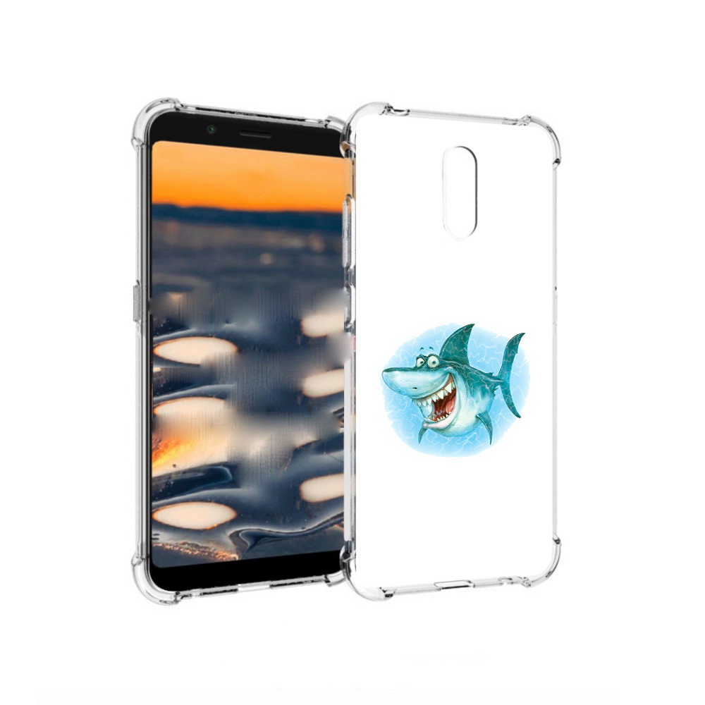 

Чехол MyPads Tocco для Nokia C2 веселая акула (PT227055.113.261), Прозрачный, Tocco