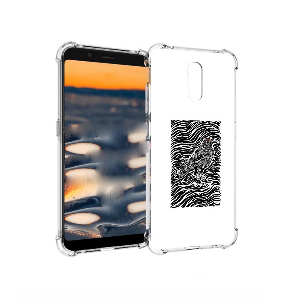 

Чехол MyPads Tocco для Nokia C2 ворон в абстракции (PT227055.113.272), Прозрачный, Tocco