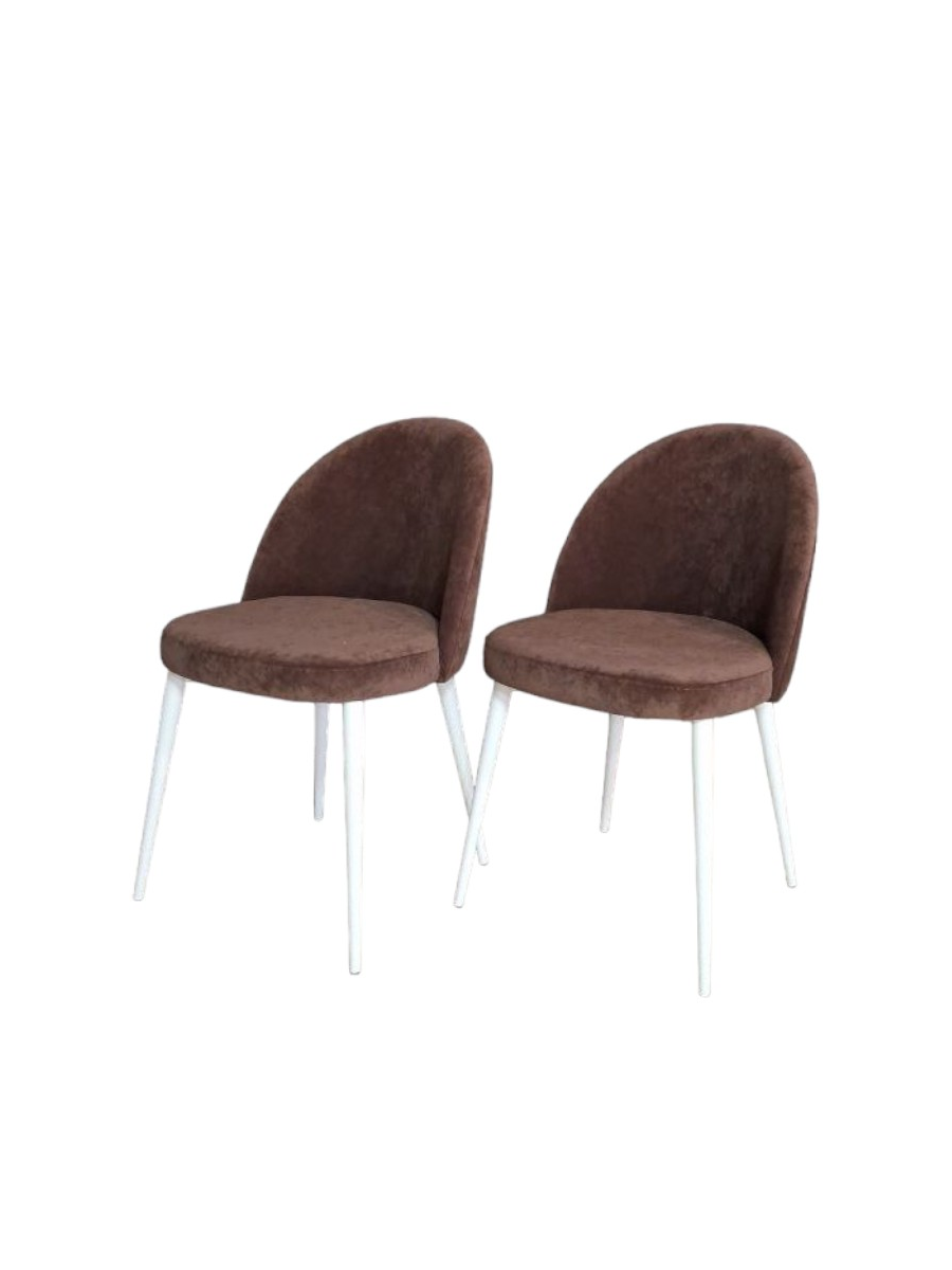 Комплект стульев Veles Марсель 2 шт, шоколадный на белых ножках