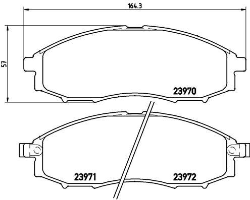 

Тормозные колодки brembo передние для Nissan Pick-Up D22 1997- P56049