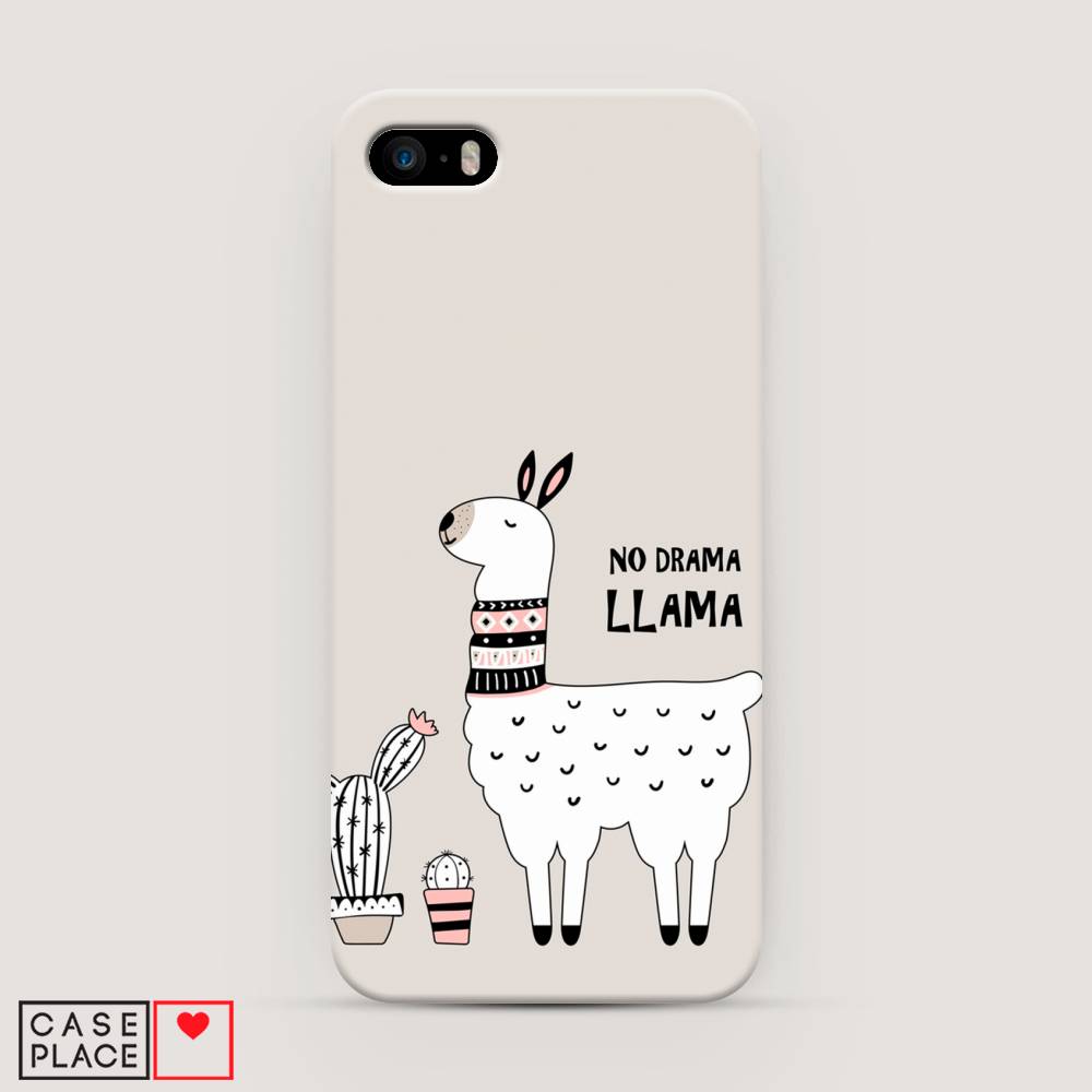 

Пластиковый чехол "No drama LLama" на Apple iPhone 5, 10320-1