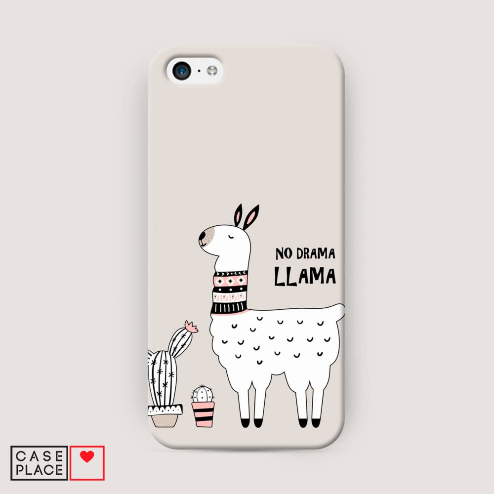 фото Пластиковый чехол "no drama llama" на apple iphone 5c awog