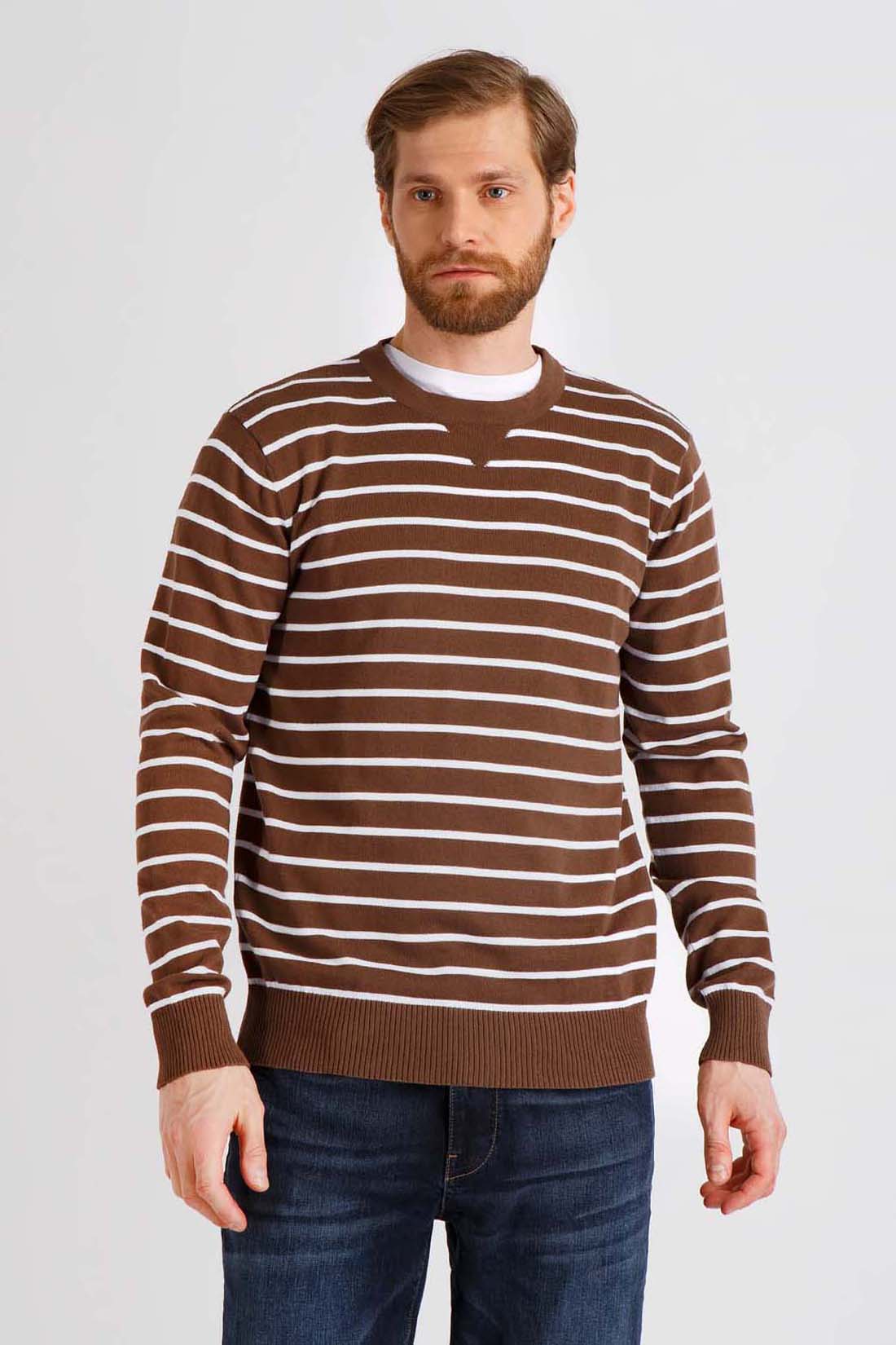 

Джемпер мужской Baon B6322018 коричневый S, B6322018