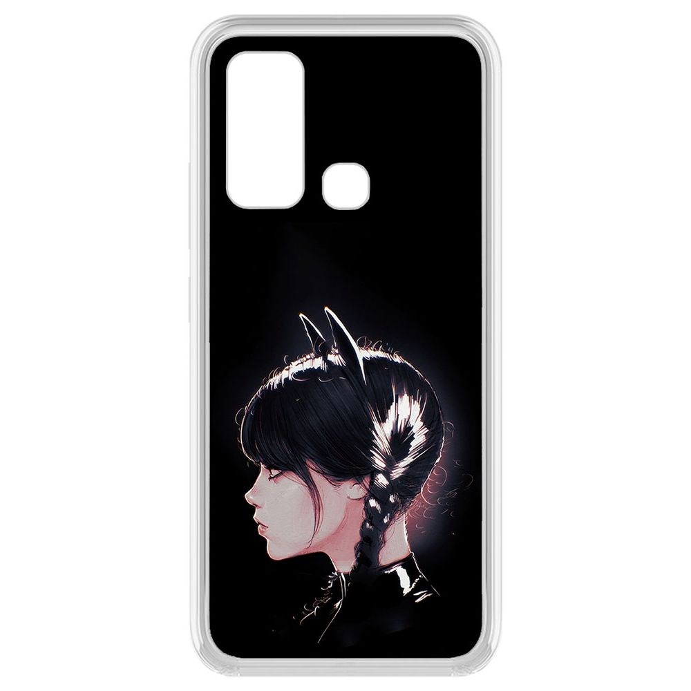 

Чехол-накладка Krutoff Clear Case Уэнсдей Аддамс - Кошка Уэнсдей для Vivo Y30