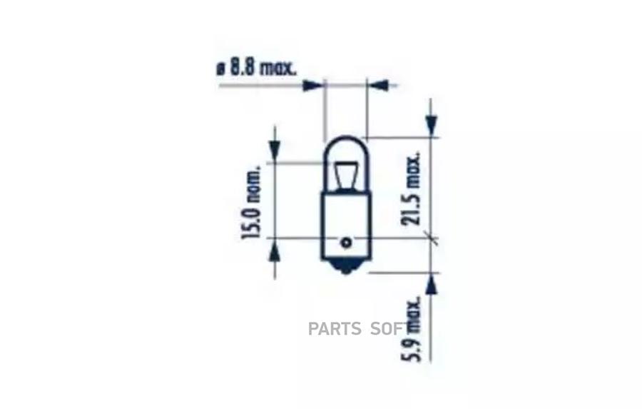 

NV17143_лампа 4W 24V BA9S T4W HeavyDuty