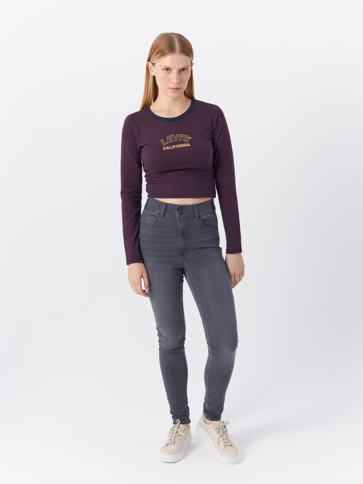 

Джинсы женские Levi's A0985-0002 серые 29-32, Серый, Mile High Orange Tab Jeans