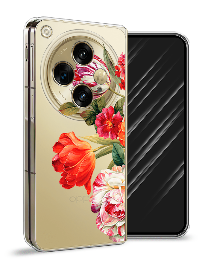

Чехол Awog на Oppo Find N3 "Весенний букет", Красный;розовый;зеленый, 2515550-1