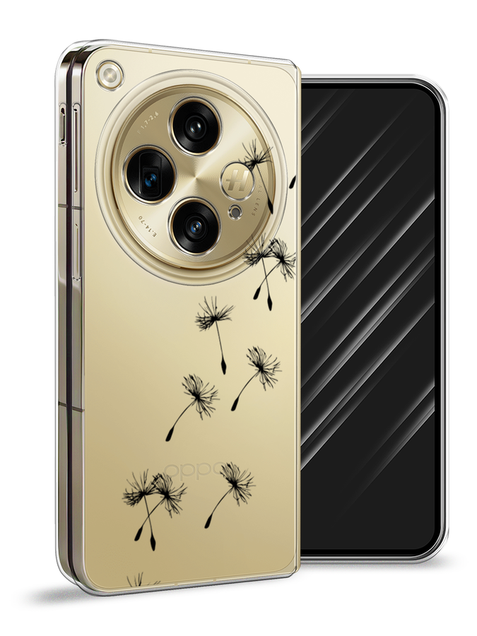 

Чехол Awog на Oppo Find N3 "Летящие одуванчики", Черный, 2515550-1