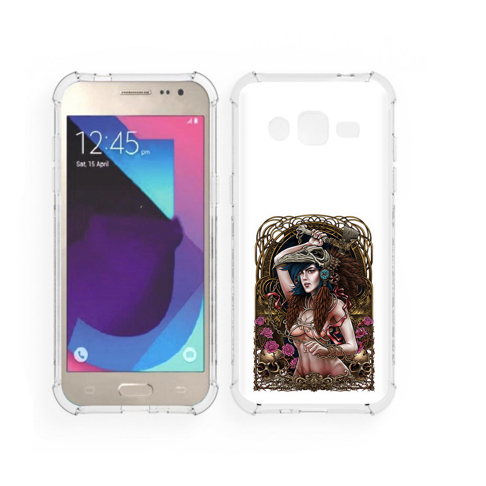 

Чехол MyPads Tocco для Samsung Galaxy J2 красивая девушка рисунок (PT226924.572.407), Прозрачный, Tocco