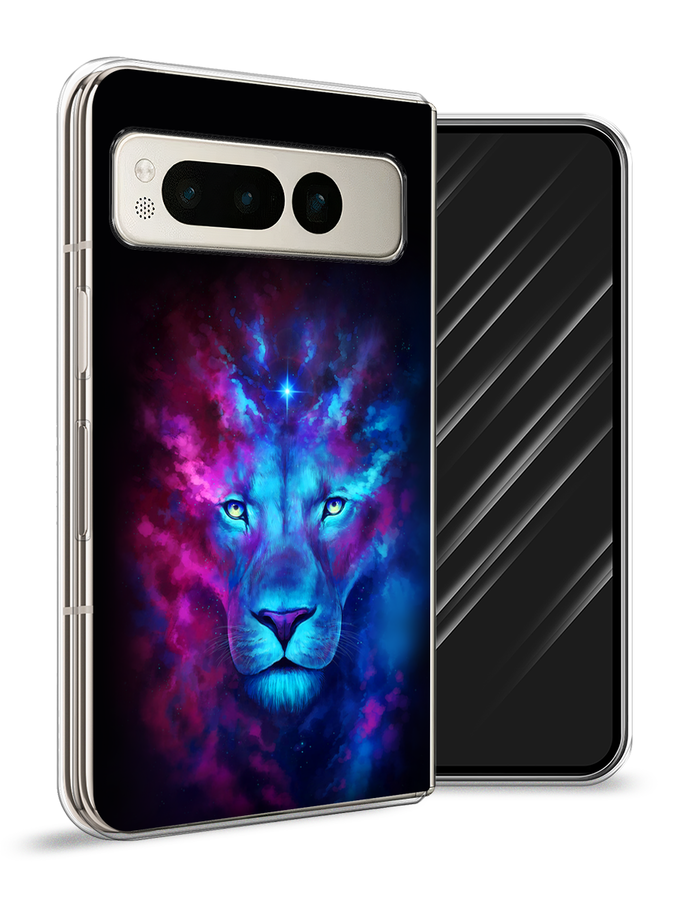

Чехол Awog на Google Pixel Fold "Космический лев", Голубой, 271850-1