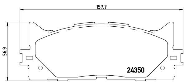 

Тормозный колодки brembo передние дисковые для Toyota Camry V40 2006 P83117