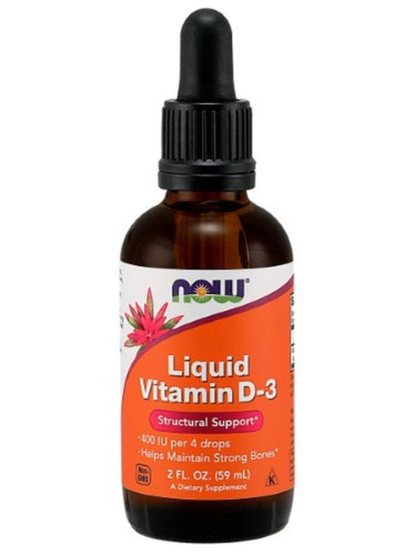 Купить Витамин D3 NOW Liquid Vitamin D-3 капли 59 мл, США