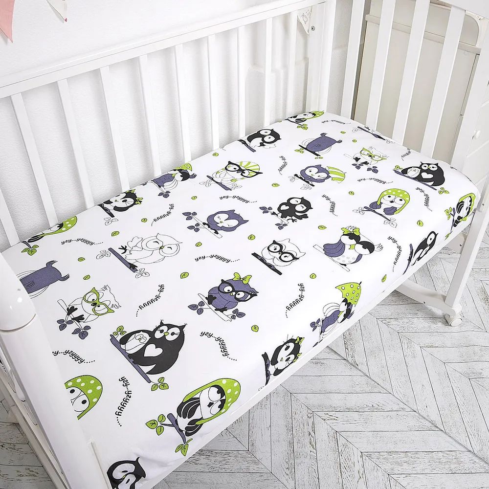 

Простынь Baby Nice на резинке бязь 120x60 GZ411/14, Белый;зеленый;серый, Простынь на резинке 120x60