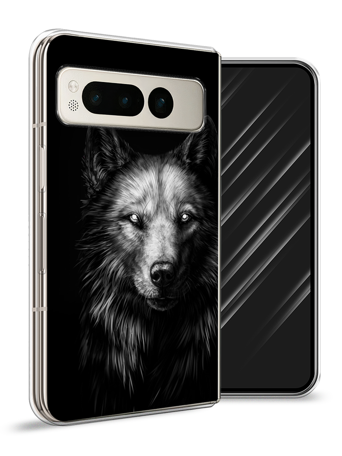 

Чехол Awog на Google Pixel Fold "Волк черно белый", Серый;бежевый;белый, 271850-1