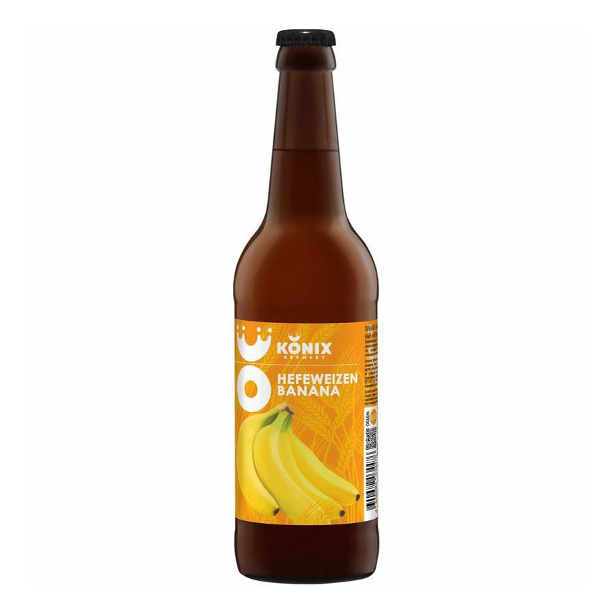 Пивной напиток Konix Brewery Hefeweizen Banana темный нефильтрованный 4,5% 0,5 л