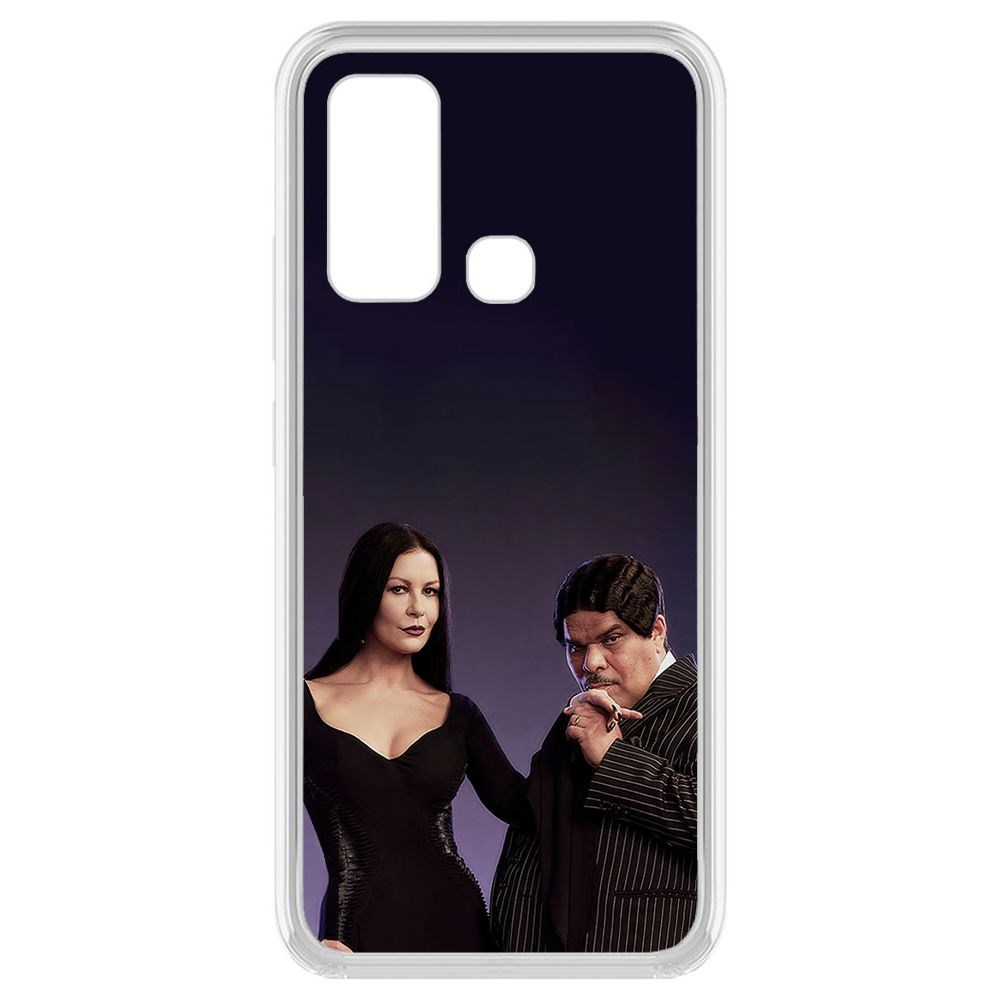 

Чехол-накладка Krutoff Clear Case Уэнсдей Аддамс - Мортиша и Гомес для Vivo Y30