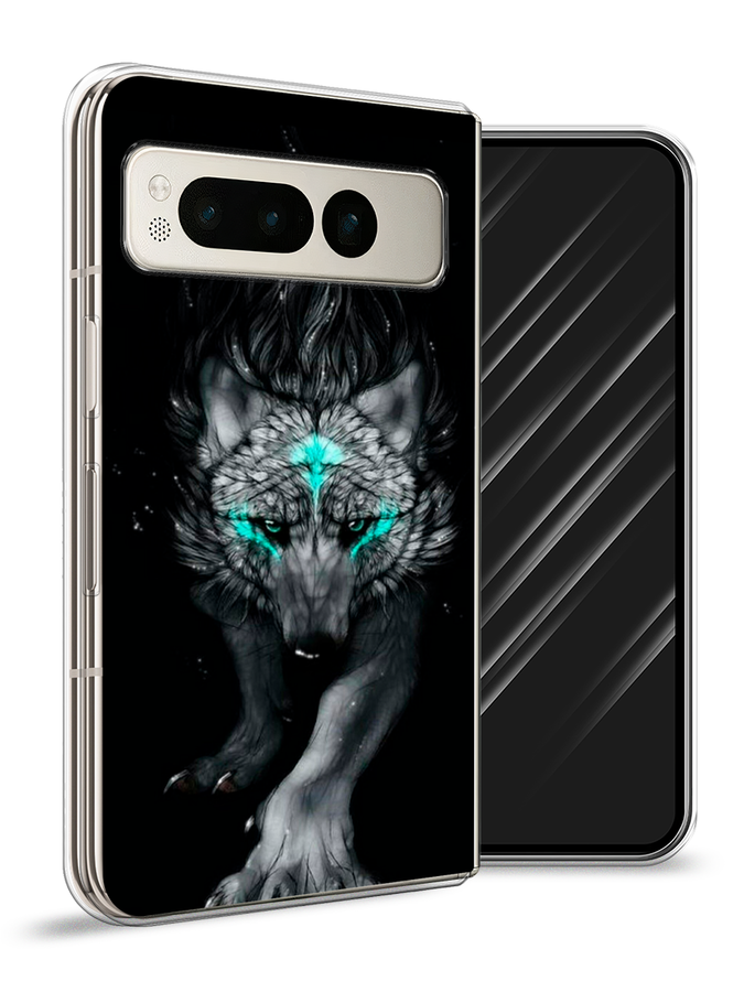 

Чехол Awog на Google Pixel Fold "Волшебный волк", Черный;серый, 271850-1