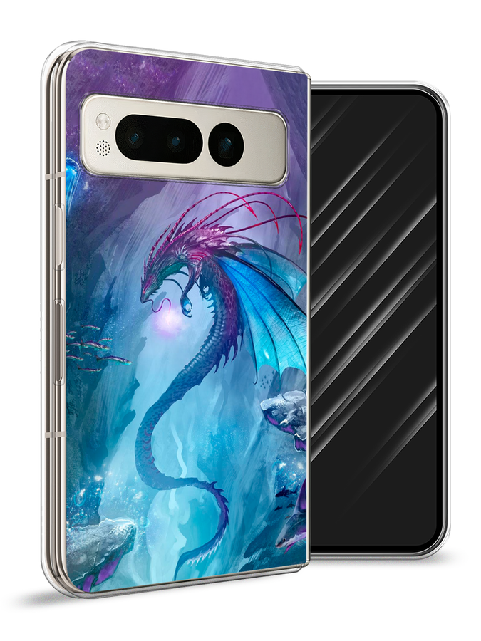 

Чехол Awog на Google Pixel Fold "Водный дракон", Голубой;фиолетовый;синий, 271850-1