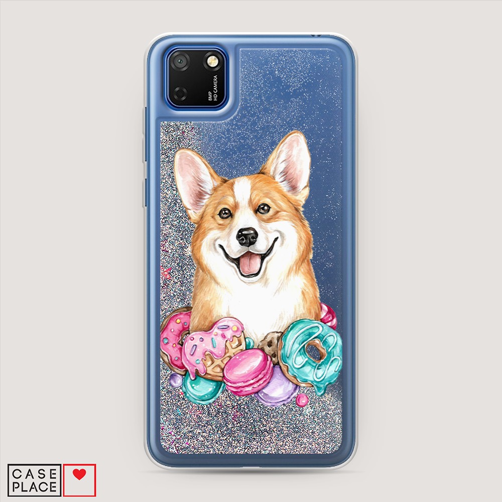 

Чехол Awog на Honor 9S/Huawei Y5p "Корги и сладости", Разноцветный, 6102691-1
