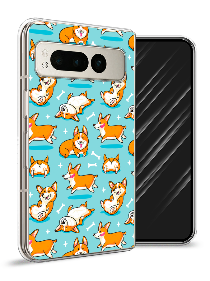 

Чехол Awog на Google Pixel Fold "Веселые корги", Коричневый, 271850-1