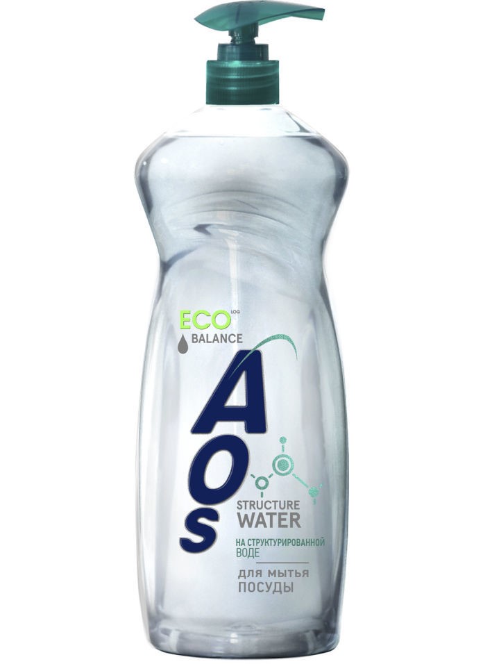 Средство для мытья посуды AOS Структурированная вода 900 г