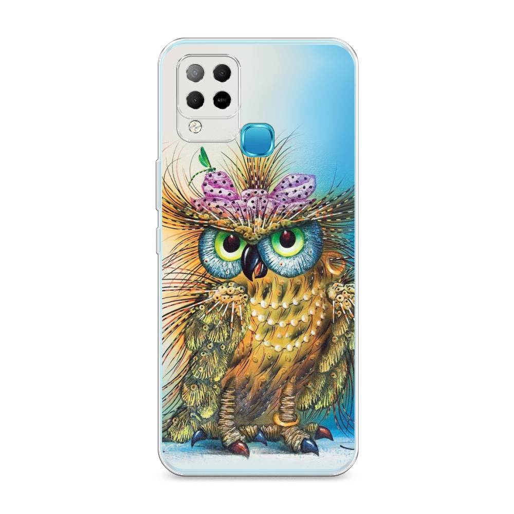 

Чехол на Infinix HOT 10S "Модная сова", Коричневый;голубой, 3100250-1