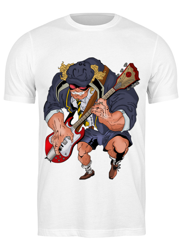 

Футболка мужская Printio Ac/dc - angus mckinnon young белая 3XL, Ac/dc - angus mckinnon young