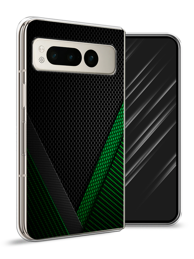 

Чехол Awog на Google Pixel Fold "Зеленый карбон", Черный;зеленый, 271850-1