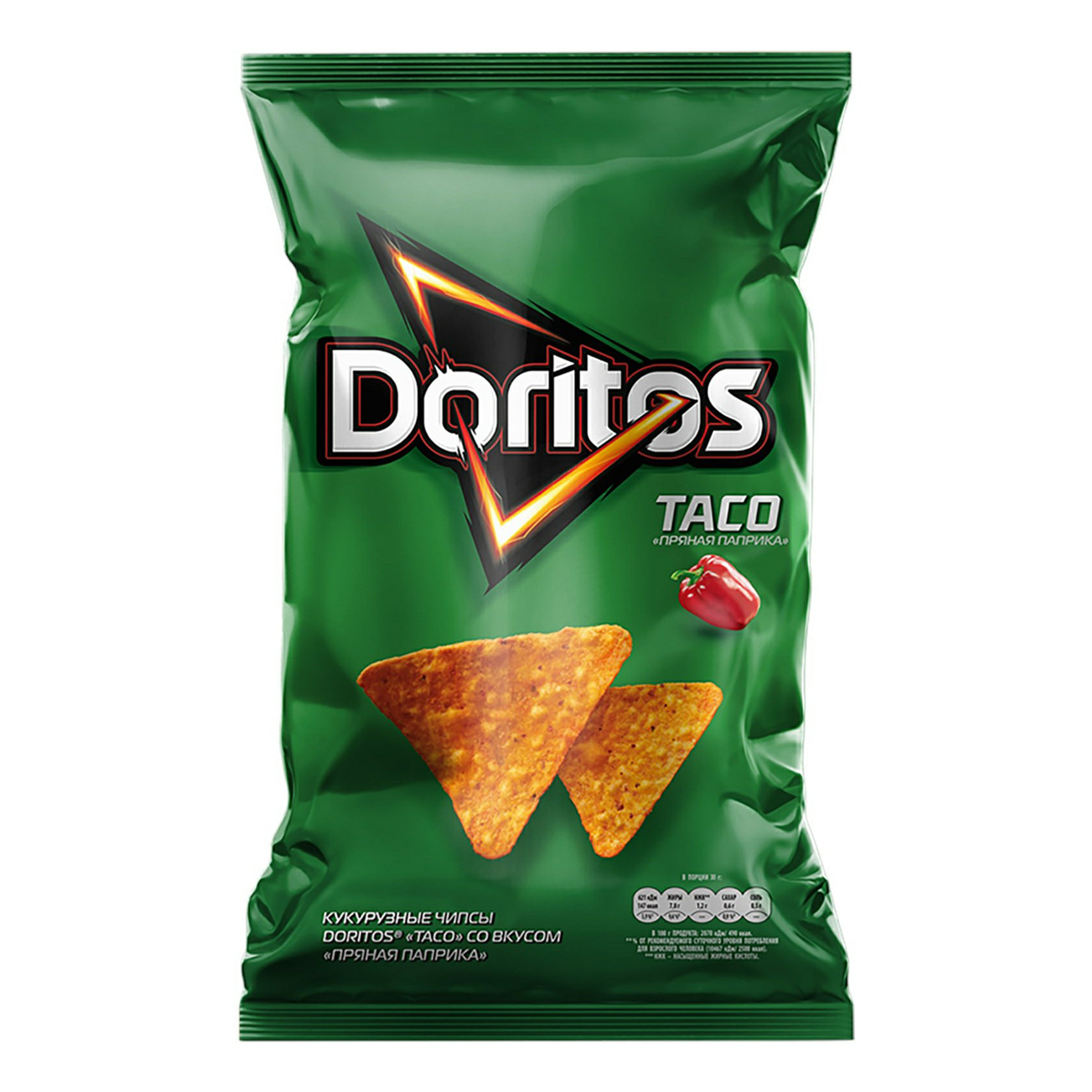 фото Чипсы кукурузные doritos taco пряная паприка 100 г