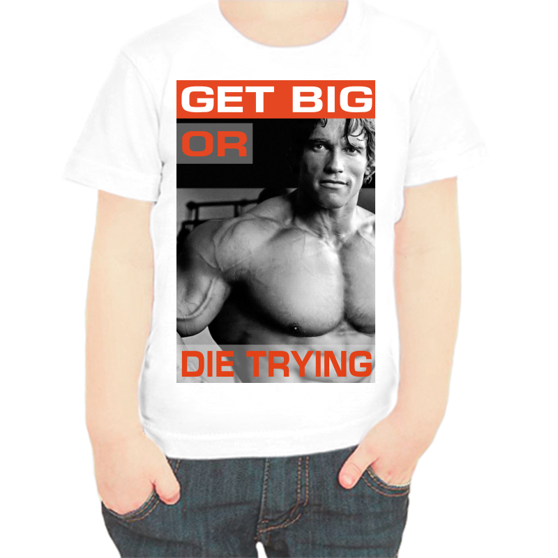 

Футболка мальчику белая 28 р-р get big or die trying, Белый, fdm_get_big_or