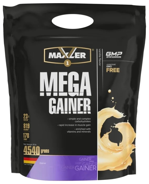 фото Гейнер maxler mega gainer, 4500 г, vanilla