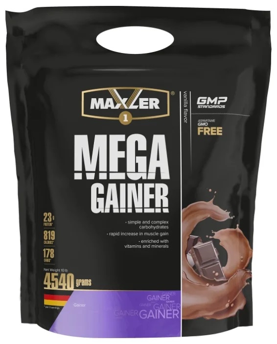 фото Гейнер maxler mega gainer, 4500 г, chocolate