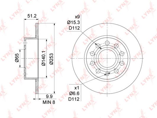 

Тормозный колодки LYNXauto задний для audi A3/Skoda Octavia/Volkswagen Golf BN1195