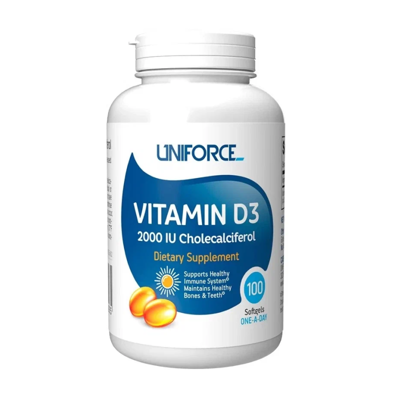 Uniforce Витамин D3 2000 МЕ, 100 капс