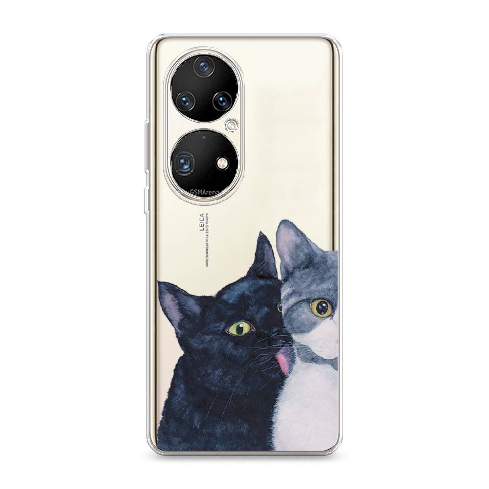 

Чехол Awog на Huawei P50 Pro "Кошачья любовь", Разноцветный, 6105050-1