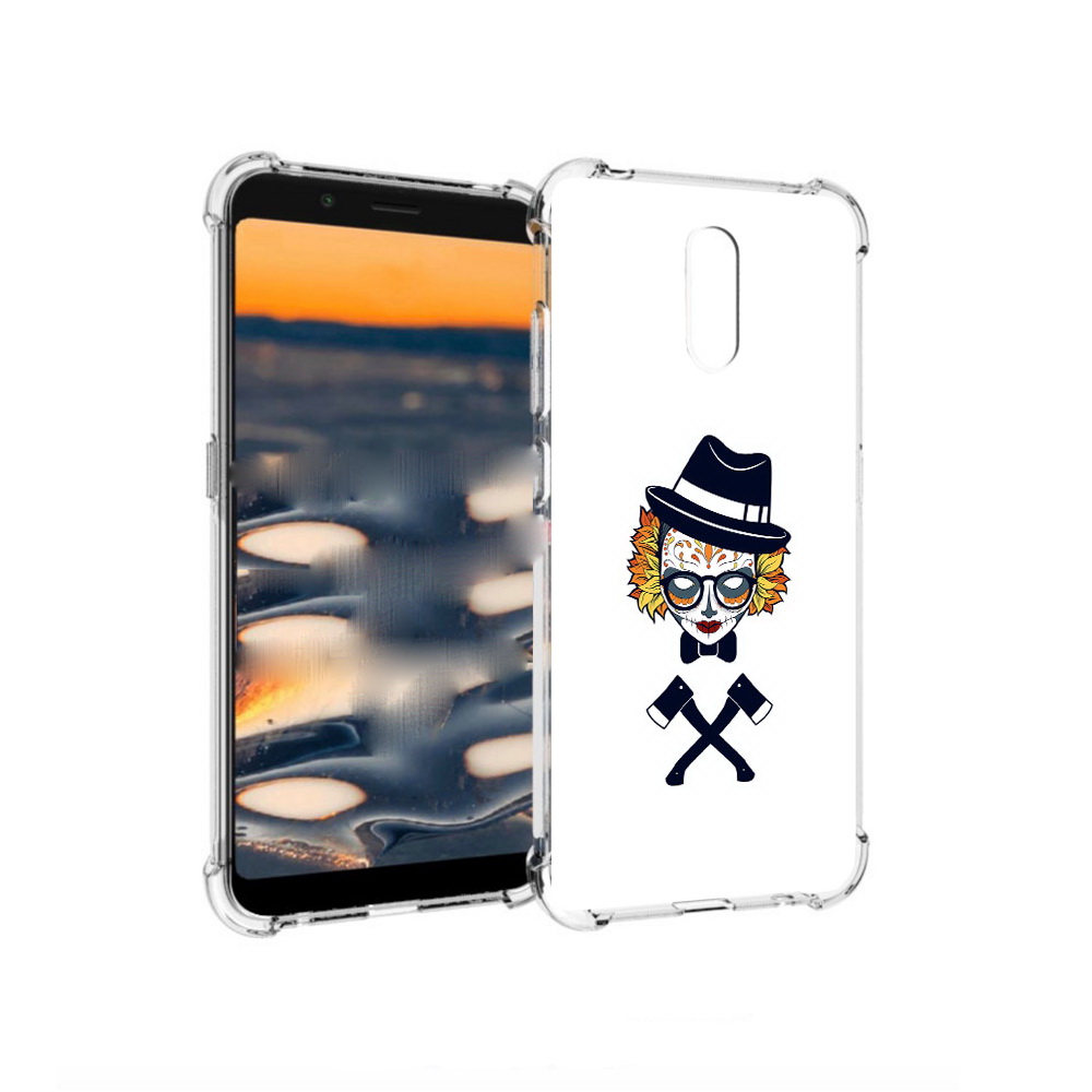 

Чехол MyPads Tocco для Nokia C2 девушка в маске с топорами рисунок (PT227055.113.304), Прозрачный, Tocco