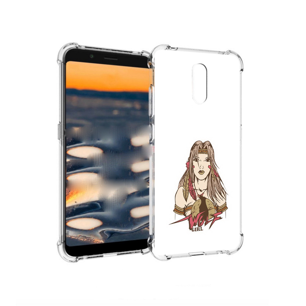 

Чехол MyPads Tocco для Nokia C2 девушка волк (PT227055.113.306), Прозрачный, Tocco