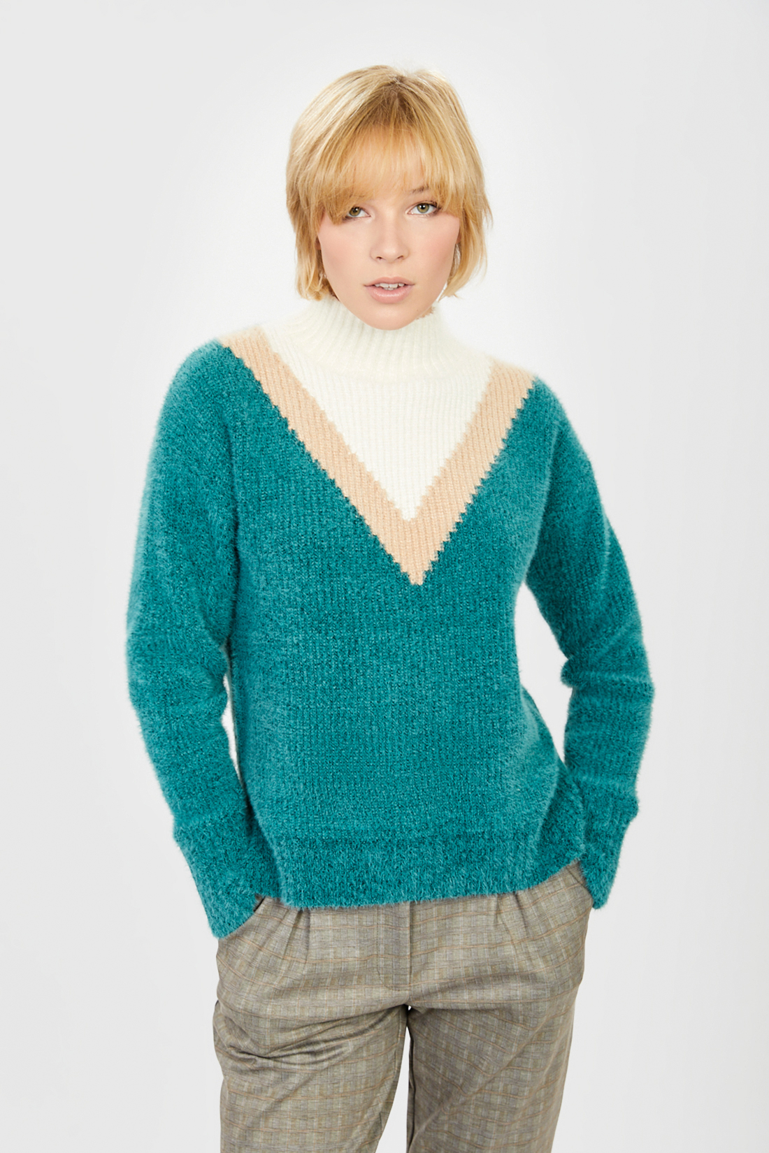 

Джемпер женский baon B131552 бирюзовый L, B131552