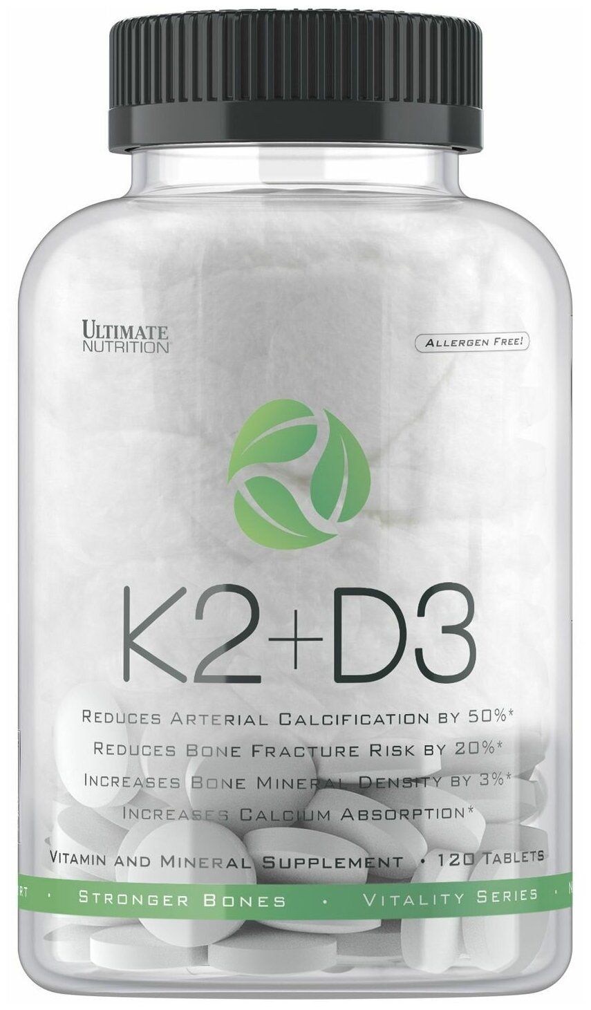 

Ultimate Nutrition K2+D3, 120 таб, K2+D3