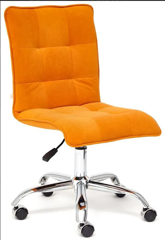 Кресло офисное ZERO, флок оранжевый 18