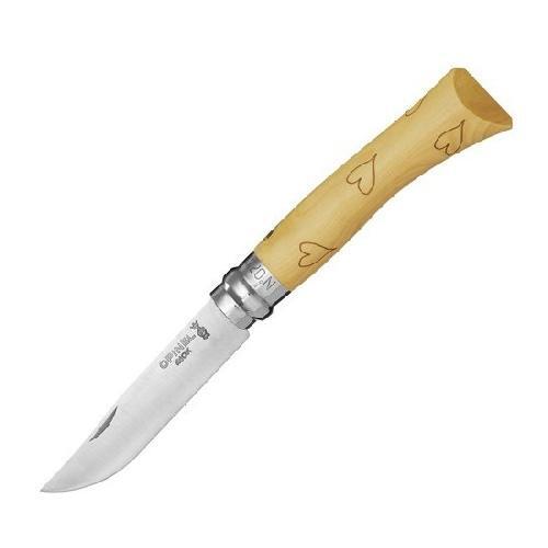 

Нож Opinel №7 Nature, нержавеющая сталь, рукоять самшит, гравировка сердца, 001548