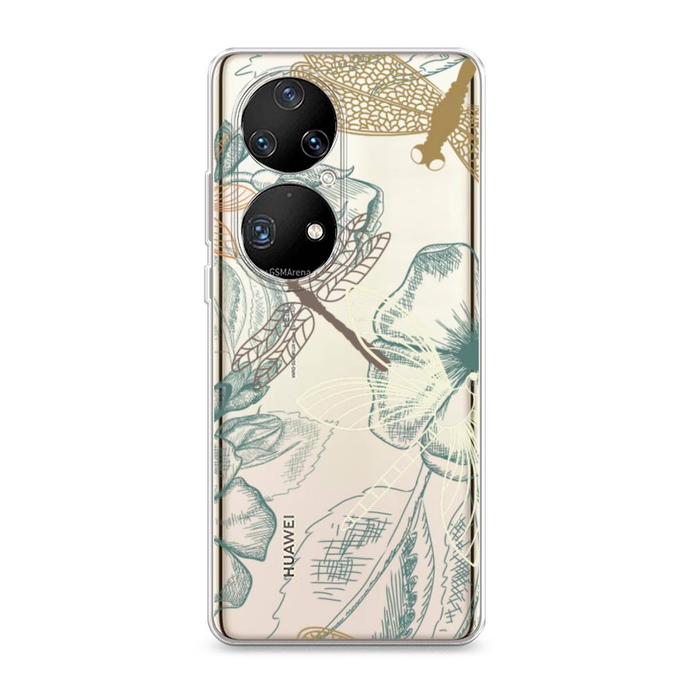 

Чехол Awog на Huawei P50 Pro "Тени стрекоз", Разноцветный, 6105050-8