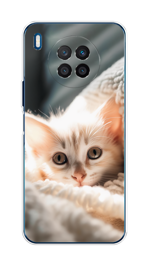 

Чехол на Huawei Nova 8i/Honor 50 lite "Белый шкодливый котенок", Серый;белый;бежевый;оранжевый, 6106350-1