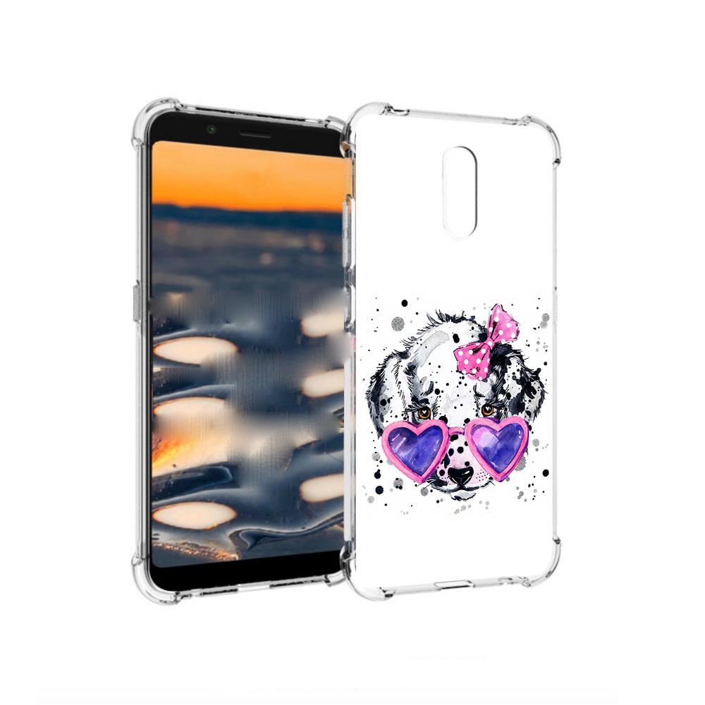 

Чехол MyPads Tocco для Nokia C2 долматинец в очках (PT227055.113.337), Прозрачный, Tocco