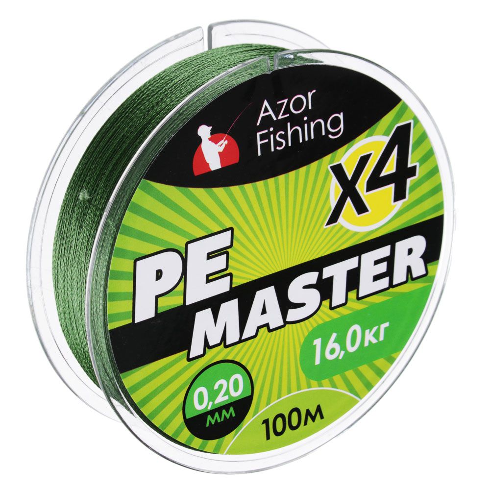 

Леска плетеная Azor Fishing 144-024 0,2 мм, 100 м, 16 кг, зеленый, 1 шт., 144-024