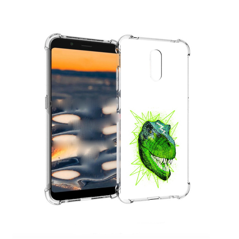 

Чехол MyPads Tocco для Nokia C2 зеленый динозавр (PT227055.113.358), Прозрачный, Tocco