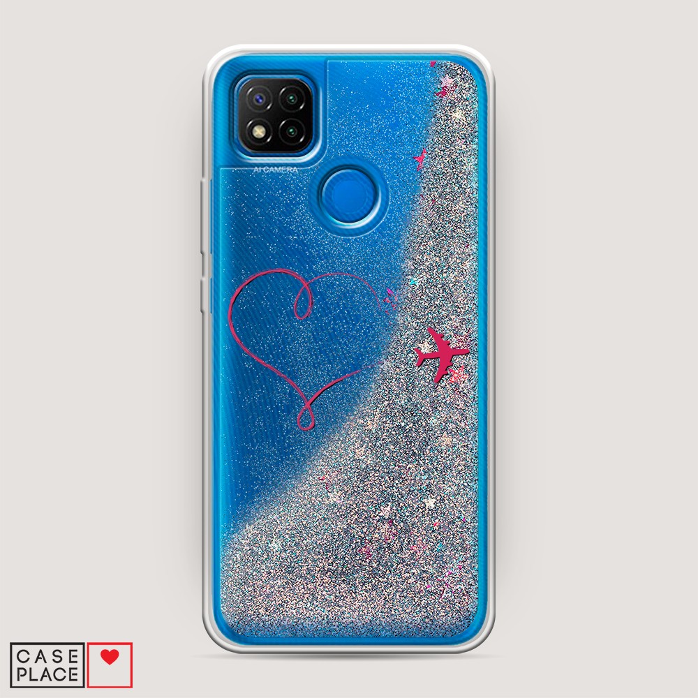 

Чехол Awog на Xiaomi Redmi 9C "Сердце и самолет", Разноцветный, 39091-1