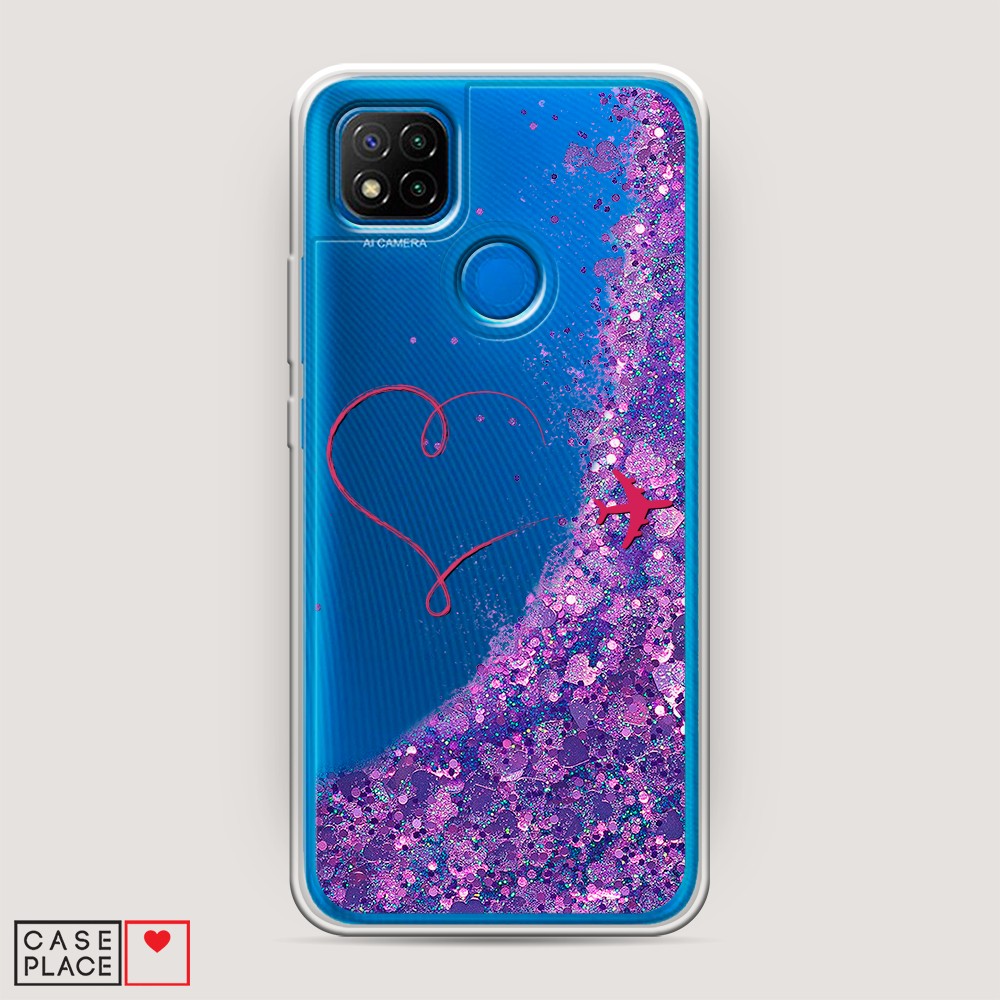 

Чехол Awog на Xiaomi Redmi 9C "Сердце и самолет", Разноцветный, 39092-1
