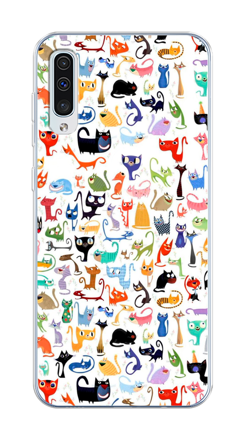 

Чехол на Samsung Galaxy A50/A30S "Цветные коты", Разноцветный, 27750-1