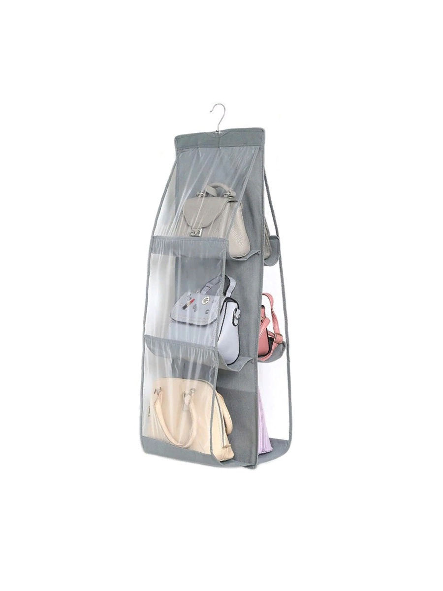 

Органайзер для сумок Hanging Purse Organizer ( на 6 сумок ) (Цвет: Серый )